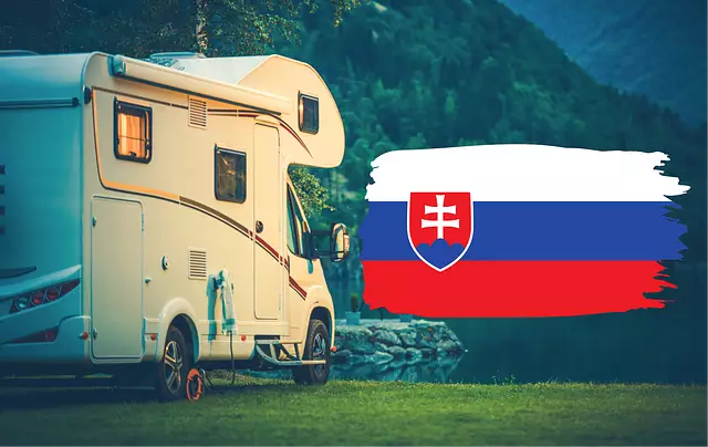 Camper van and Slovakian flag photo | Source: Canva free