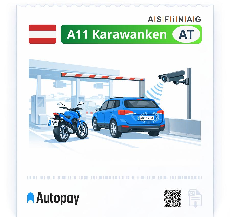 Billet de péage pour l’autoroute A11 Karawanken
