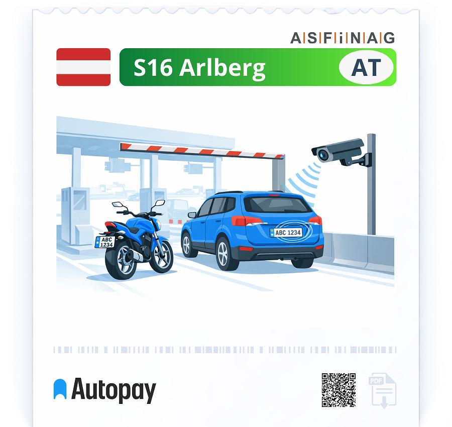 Mýtny Lístok Na Úseku S16 Arlberg