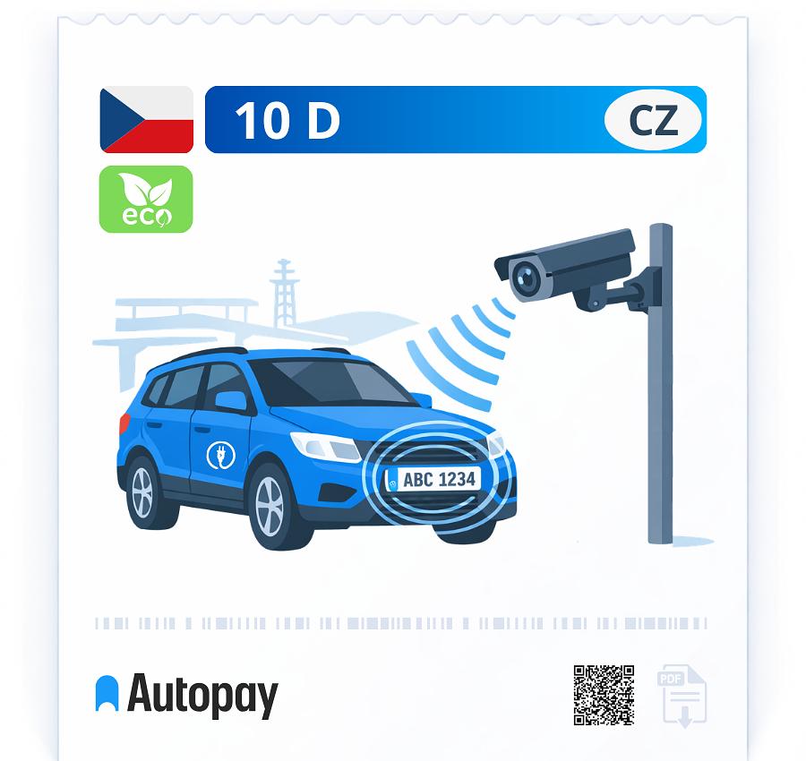 10-Dňová EKO Diaľničná Známka Pre Česko