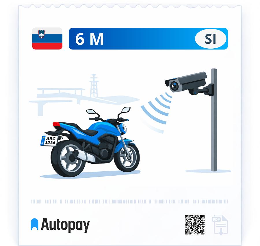 Šestiměsíční Dálniční Známka Pro Motocykly Ve Slovinsku