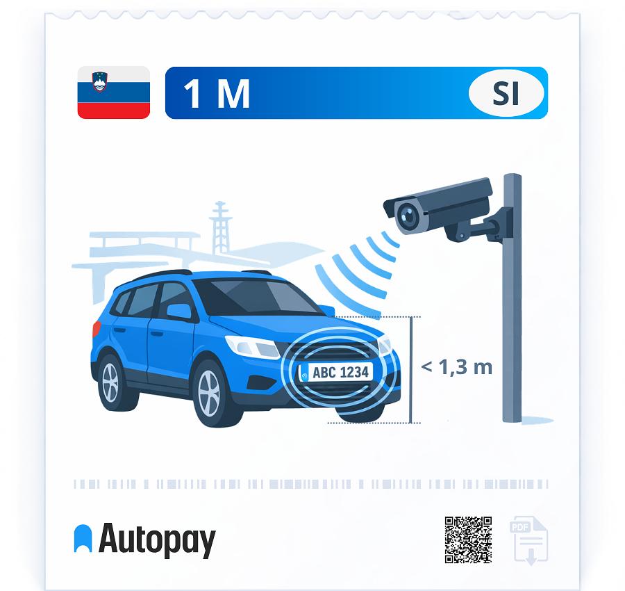 Měsíční Dálniční Známka Pro Vozidla Kategorie 2A Ve Slovinsku