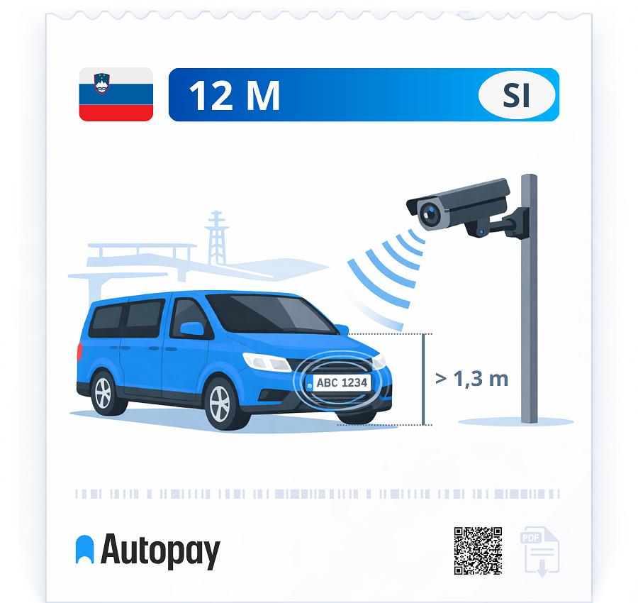 12-Měsíční Dálniční Známka Pro Vozidla Kategorie 2B Ve Slovinsku