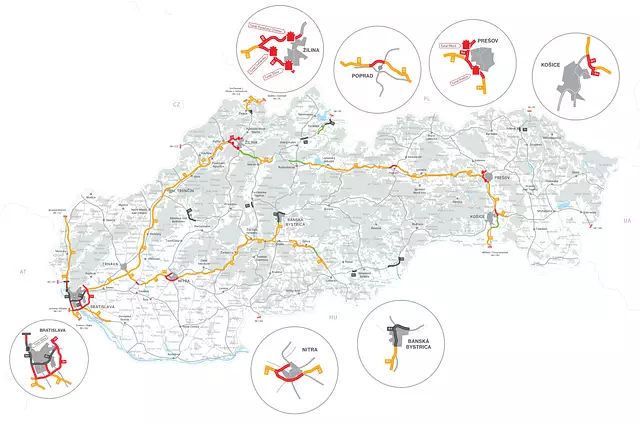 Mautkarte auf Autobahnen in der Slowakei | Quelle: Národná diaľničná spoločnosť (NDS) | 2025
